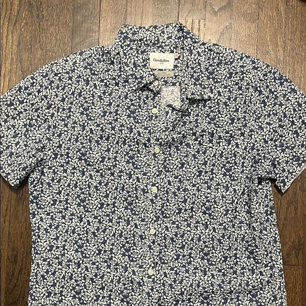 Goodfellow & Co Men's Blue Floral Shirt